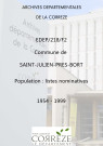 Population : listes nominatives. 1954-1999