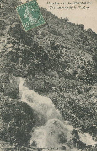 Voutezac : "Corrèze - 8. Le Saillant - Une cascade de la Vézère".