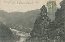 Soursac : "Beaux sites de la Corrèze - Gorges de la Dordogne - 71. La roche de l'Aiguille, près Nauzenac".