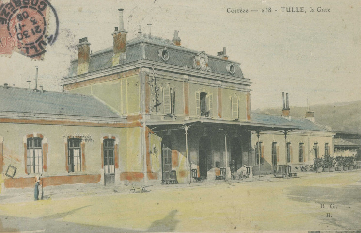 Tulle : "Corrèze - 238 - Tulle, la gare".