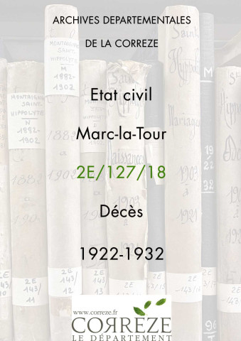 Décès (1922-1932).