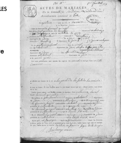 Mariages (1803-1848)