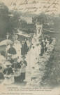 Corrèze : "La Corrèze - Corrèze. - Procession le jour du pèlerinage de N.-D. du Pont du Salut (Pénitents blancs)".