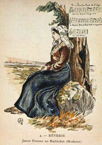 "4. - Rêverie. Jeune femme au Barbichet (moderne)".