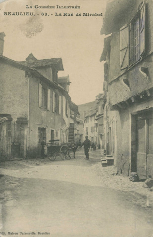 Beaulieu-sur-Dordogne : "La Corrèze illustrée - Beaulieu - 63. - La rue de Mirabel".