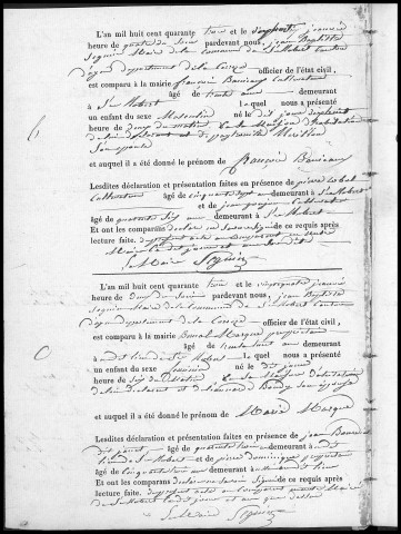 Naissances (1843-1882)