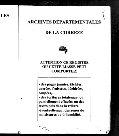 Naissances, mariages, décès (1823-1832)