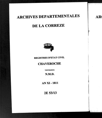 Naissances, mariages, décès (1803-1812)