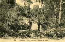 "Paysage de Lonzac (Corrèze) - Cascade de Boissy".