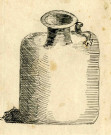 Bouteille en verre.