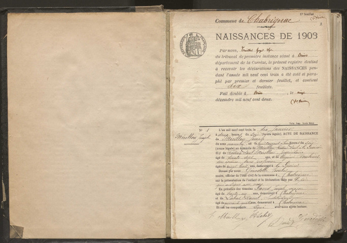 Naissances (1903-1942).