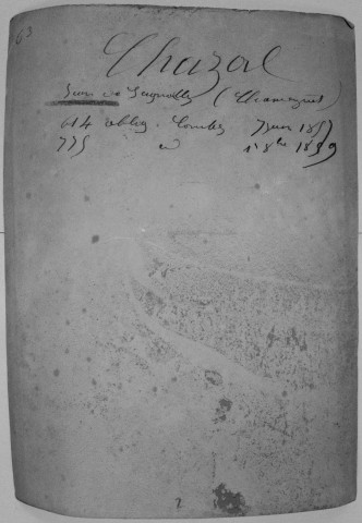 Répertoire alphabétique sur fiches : Chazal-Combrade