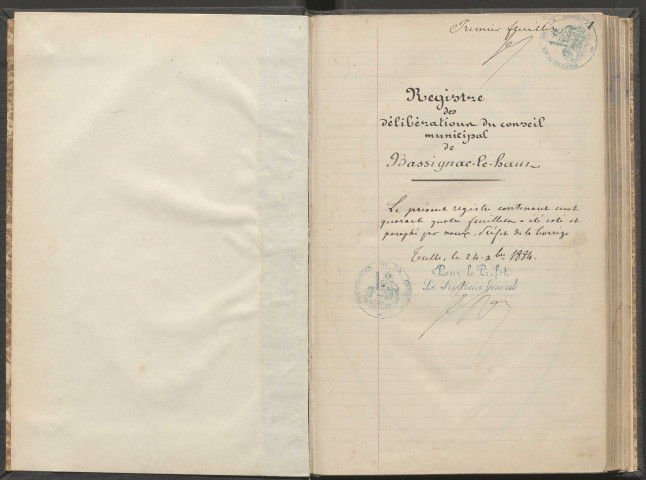 Délibérations du conseil municipal. 28 décembre 1884-04 novembre 1900