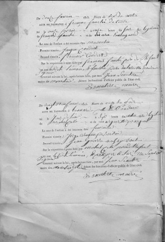 Naissances, mariages, décès (1813-1822)