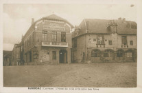 Lubersac : "Lubersac (Corrèze) - L'hôtel de ville et la salle des fêtes". Inscription au fronton du bâtiment : "1933 - Foyer des campagnes".