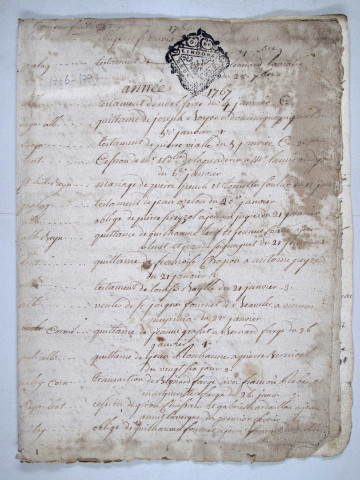 Répertoire chronologique : décembre 1766-brumaire an X