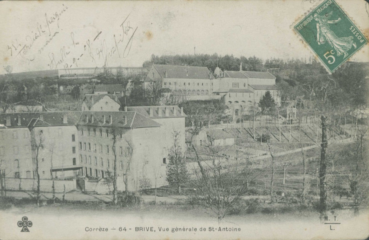 Brive-la-Gaillarde : "Corrèze - 64 - Brive, vue générale de St-Antoine".