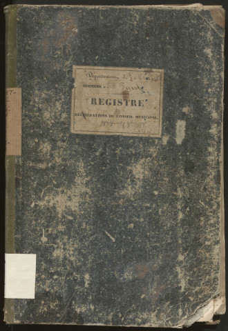 Délibérations du conseil municipal. 20 mai 1838-25 octobre 1868