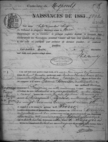 Naissances (1883-1902)
