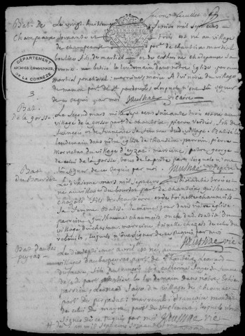 Baptêmes, mariages, sépultures (1763-1772)