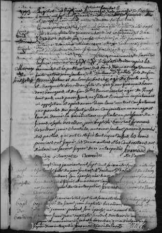 Baptêmes, mariages, sépultures (1773-1792)