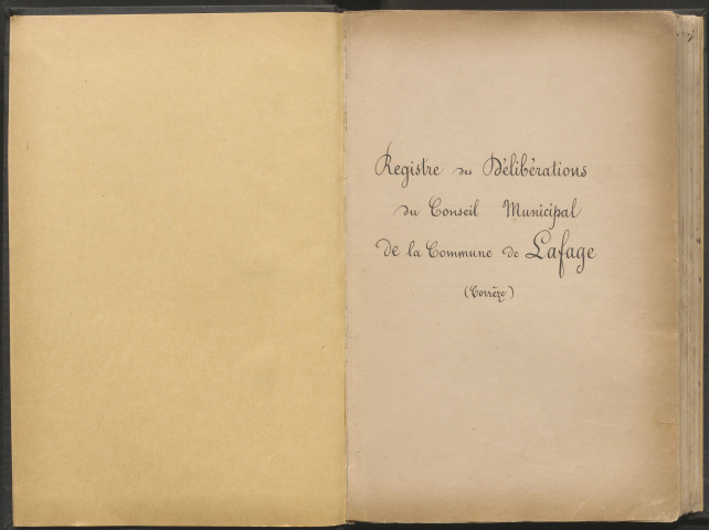 Délibérations du conseil municipal. 19 août 1888-20 septembre 1925