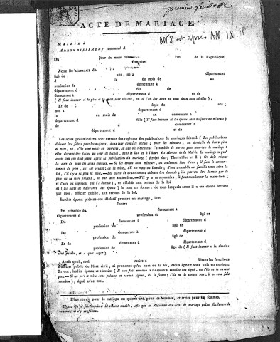 Mariages (1800-1842)
