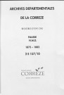 Naissances, mariages, décès (1873-1882)