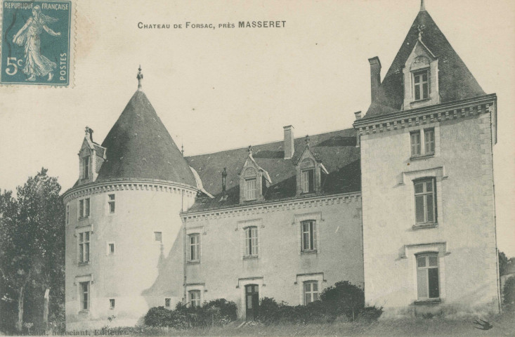 Benayes : "Château de Forsac, près Masseret".