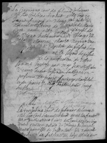 Baptêmes, mariages, sépultures (1668-1732)