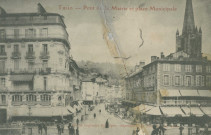 Tulle : "Tulle - Pont de la mairie et place municipale".