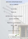 Répertoire chronologique : 2 janvier 1851-30 décembre 1860