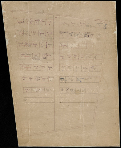 Plans des concessions du cimetière.