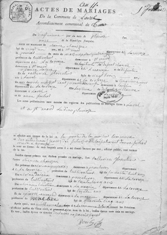Mariages (1803-1848)