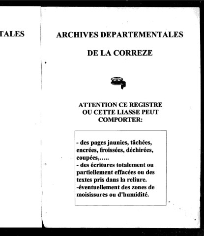 Naissances, mariages, décès (1843-1852)