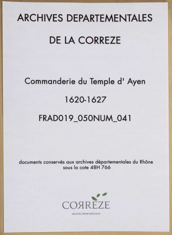 Procédure au sujet des dîmes de la paroisse de Lissac.