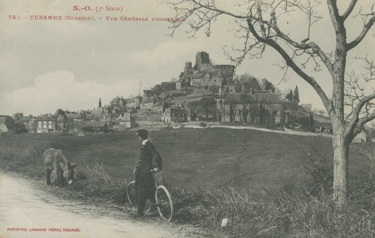 Turenne : "S.-O. (5e série) - 323. Turenne (Corrèze). - Vue générale d'ensemble".