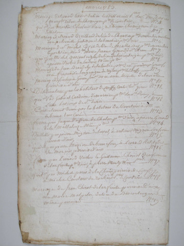Répertoire chronologique : 29 janvier 1782-29 fructidor an XI
