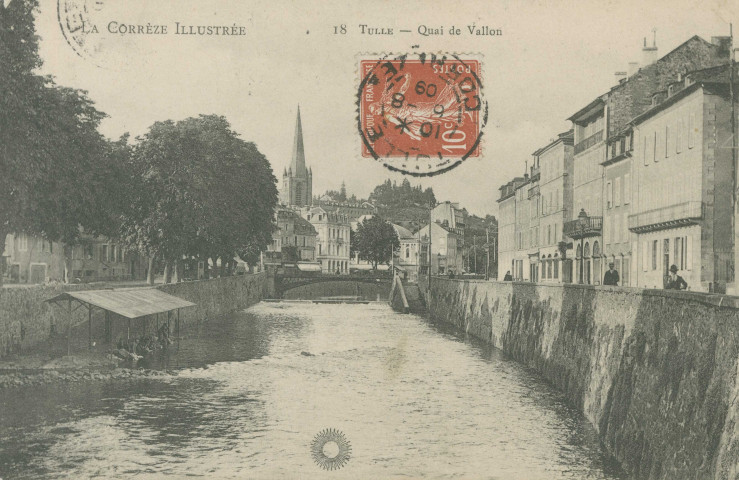 Tulle : "La Corrèze illustrée - 18 Tulle - Quai de Vallon".