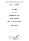 Répertoire chronologique : juillet 1665-novembre 1692