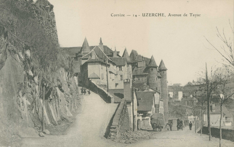 Uzerche : "Corrèze - 14 - Uzerche, avenue de Tayac".