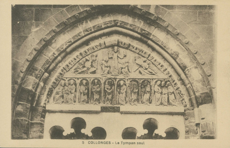 Collonges-la-Rouge : "5 Collonges - Le tympan seul".