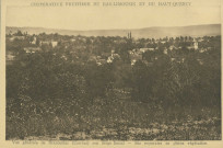 Branceilles : "Coopérative fruitière du Bas-Limousin et du Haut-Quercy - Vue générale de Branceilles (Corrèze) son siège social - Ses noyeraies en pleine végétation".