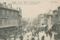 Brive-la-Gaillarde : " - Corrèze - Brive - L' avenue de la gare - Arrivée des trains à 1 heure le 12 juin (grande foire)".