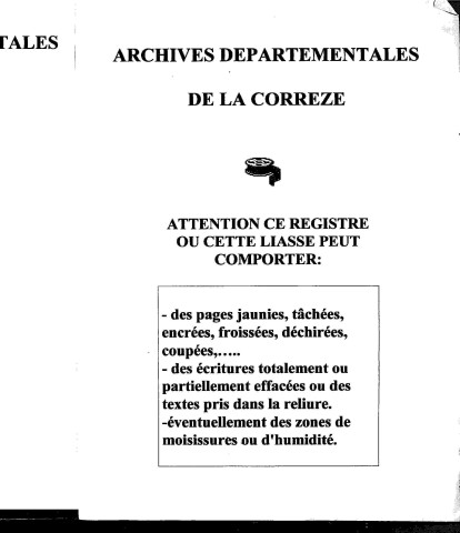 Naissances, mariages, décès (1823-1832)