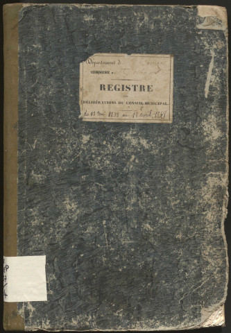 Délibérations du conseil municipal. 13 mai 1838-18 avril 1848