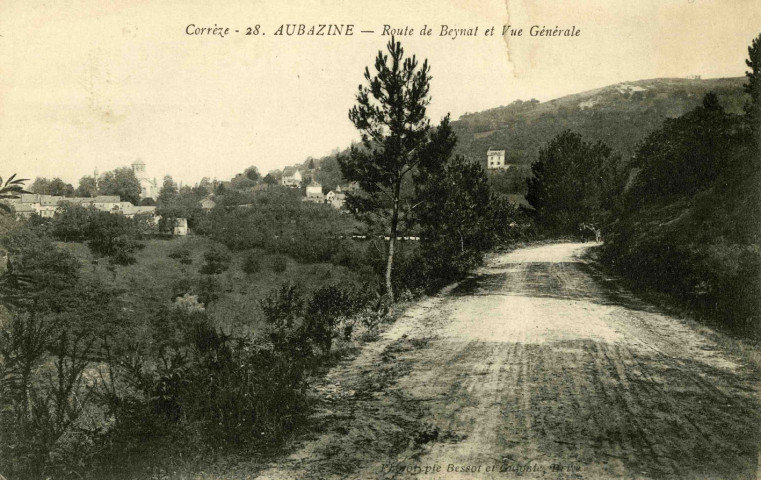 "Corrèze - 28. Aubazine - Route de Beynat et Vue Générale".