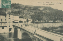 Bort-les-Orgues : "Corrèze - 111. Bort, le pont sur la Dordogne et la place Marmontel".