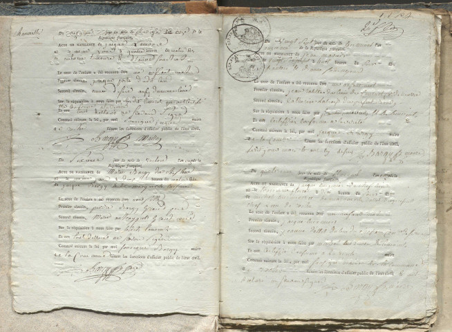 Naissances, mariages, décès (1803-1812)