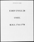 Baptêmes, mariages, sépultures (1764-1770)